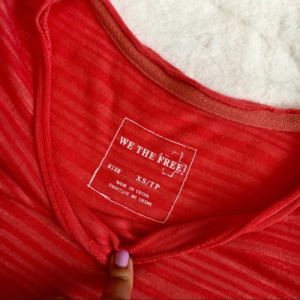 Free People We The Free Lace Sides Boxy Top - Picture 7 of 8